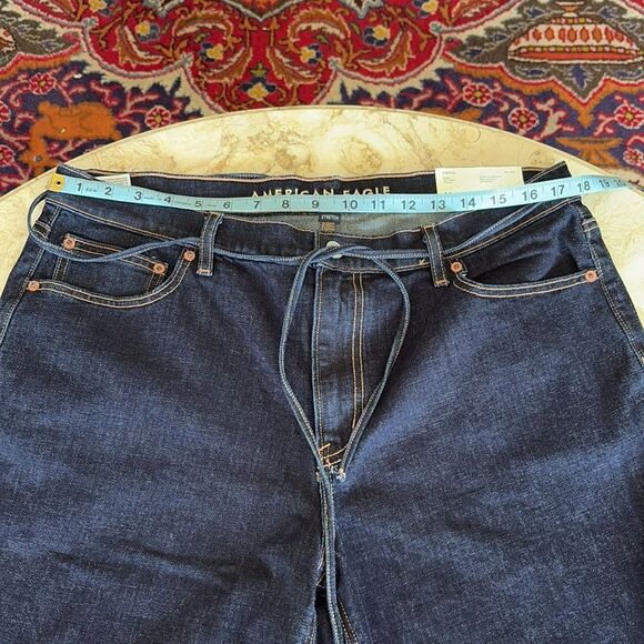 NWT American Eagle Stretch Barrel Jeans in True Rinse Size 14 - Picture 9 of 14